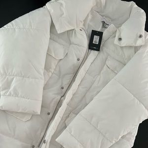 White puffer coat!